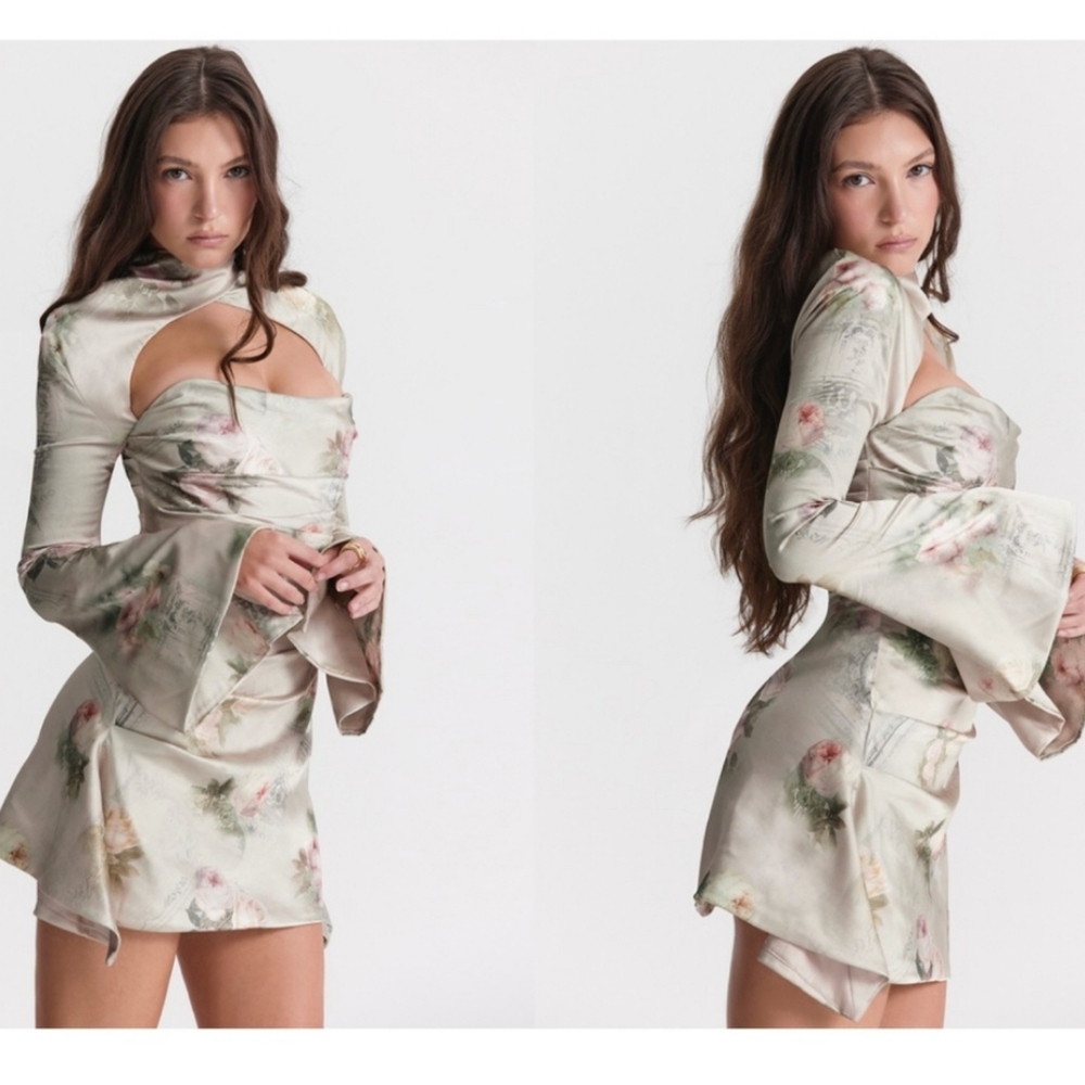 House Of CB 'Toira' Mini Dress In Vintage Cream - Picture 4 of 12